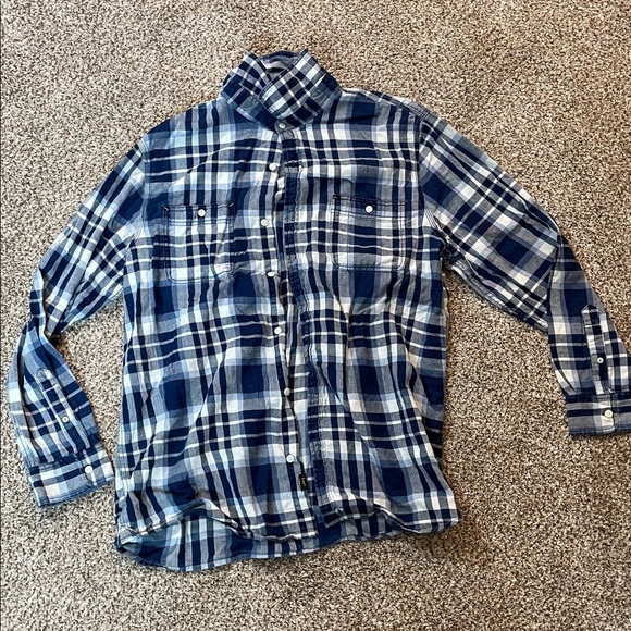Lee Other - 🩵Flannel Lee Blue and White Checkered Shirt